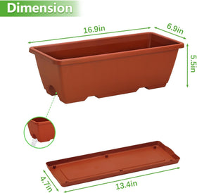 FANSXIVITA balcony display planter with water tray for moisture control