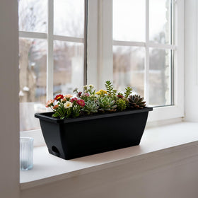 Fansxivita four-pack rectangle planters fit most balcony and windowsill setups