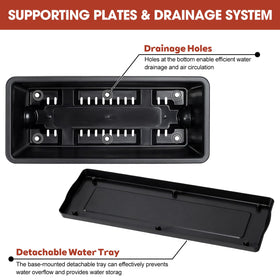 Fansxivita window box planter emphasizes drainage tray to prevent water buildup