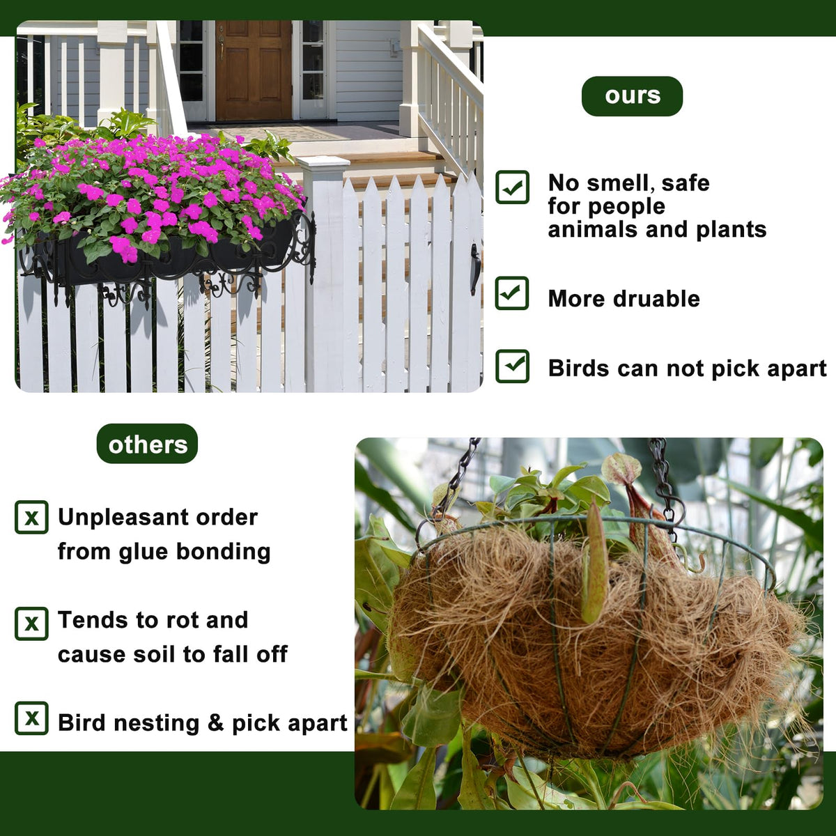 Fantang easy-install window basket liner simplifies lining and gardening setup.