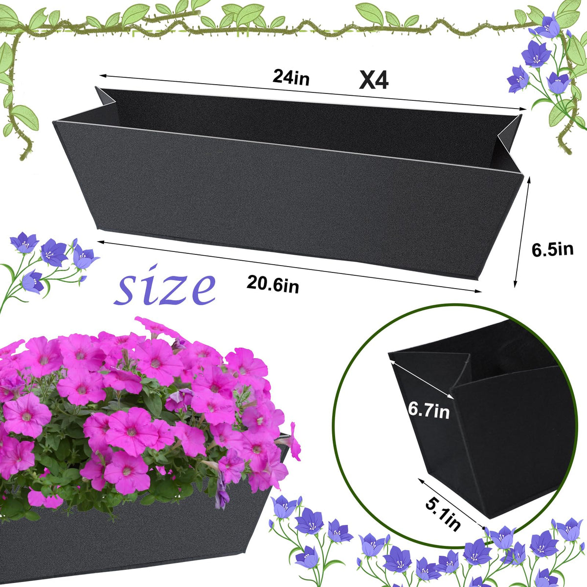 Fantang non-woven fabric planter liner promotes air circulation and steady moisture.