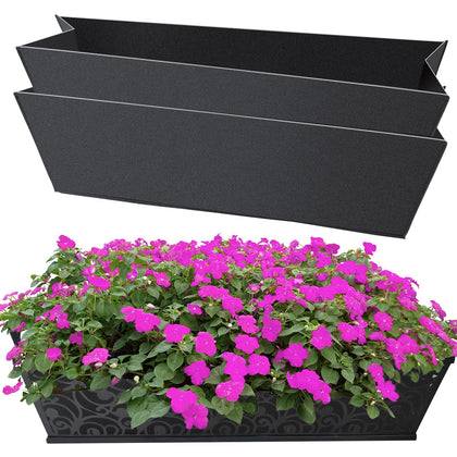 Fantang rectangle window box liner 30inch enhances airflow for vibrant plants.