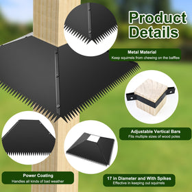 Fantang serrated-edge design deters perched squirrels, keeping birds safe.