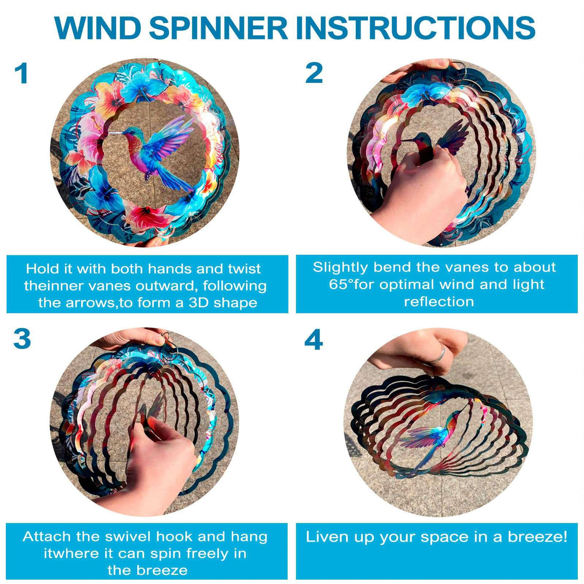 FANTAART 3D kinetic design catches sun and wind for lively color.
