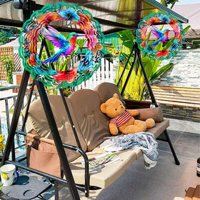 FANTAART outdoor décor brightens porches, patios, and gardens with color.