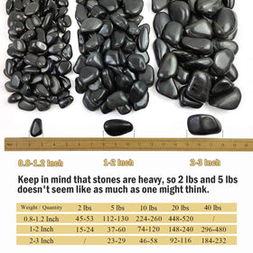 FANTIAN black river rocks 1-2 inch add natural texture to planters