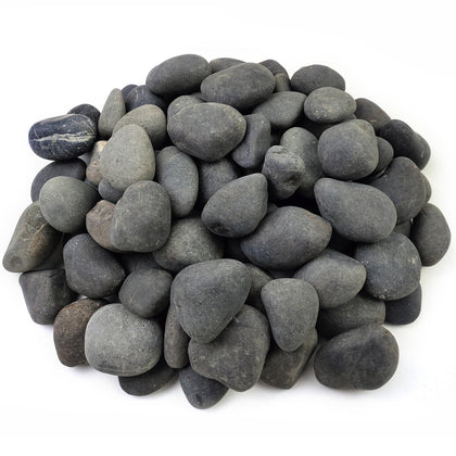 FANTIAN 20 lb natural black rocks for outdoor landscaping and garden aesthetics.