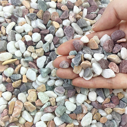 FANTIAN 10 lbs colorful pebbles bag for garden decor