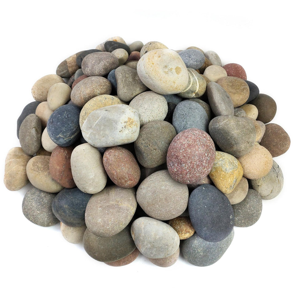 FANTIAN Mexican beach pebbles 40lbs for durable garden paths with natural color.