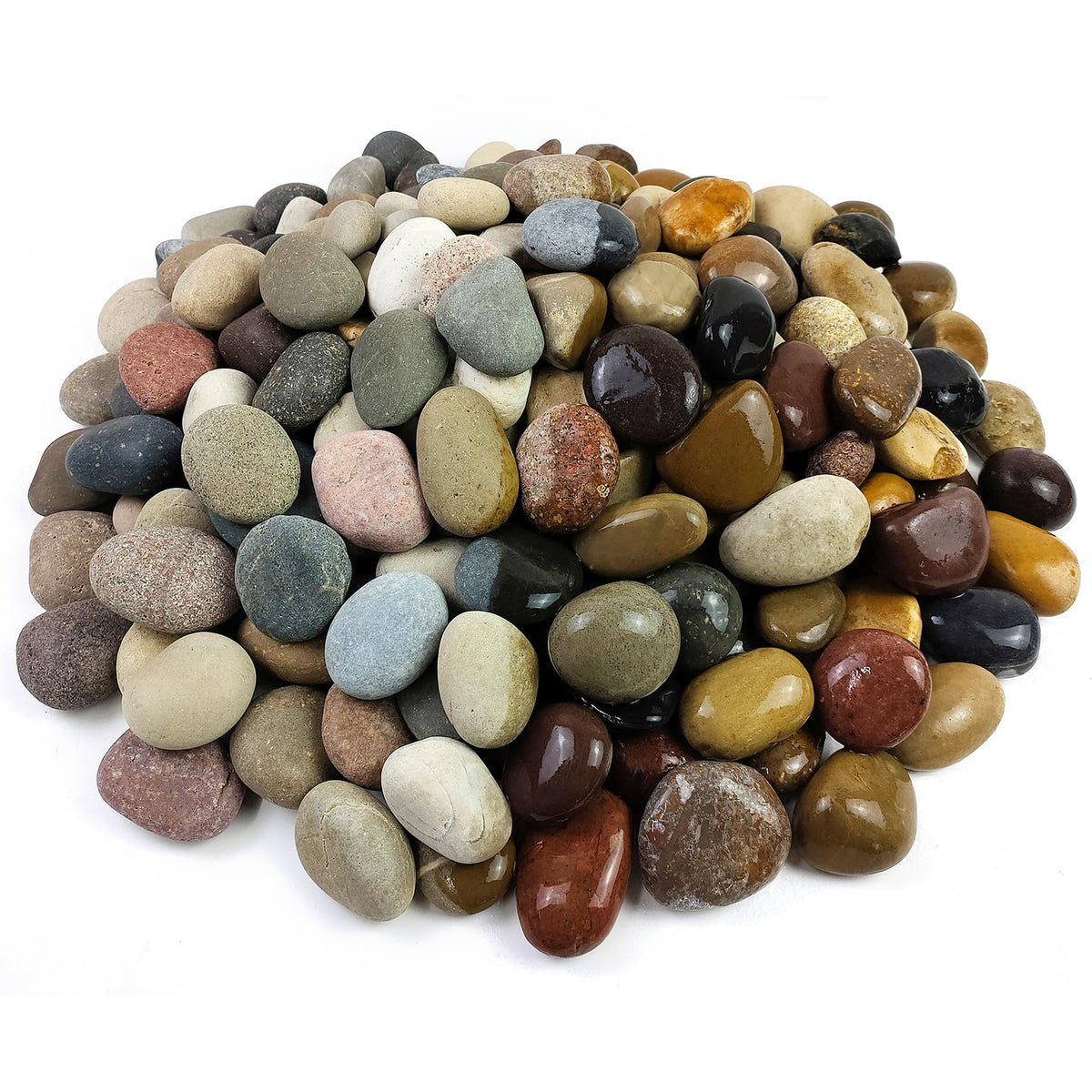 FANTIAN natural unpolished river pebbles add rustic texture to gardens