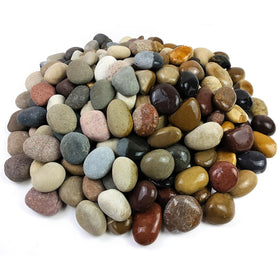 FANTIAN natural unpolished river pebbles add rustic texture to gardens