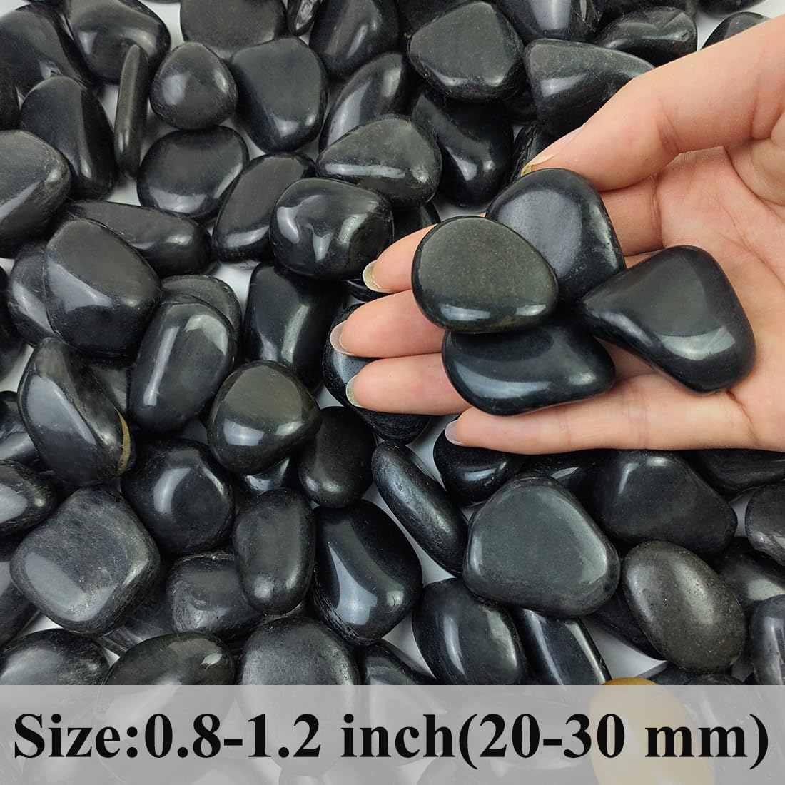 FANTIAN polished black river rocks 0.8-1.2 in for elegant vase fillers