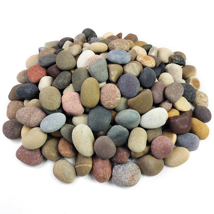 FANTIAN river rocks close-up show natural color variation for garden edging