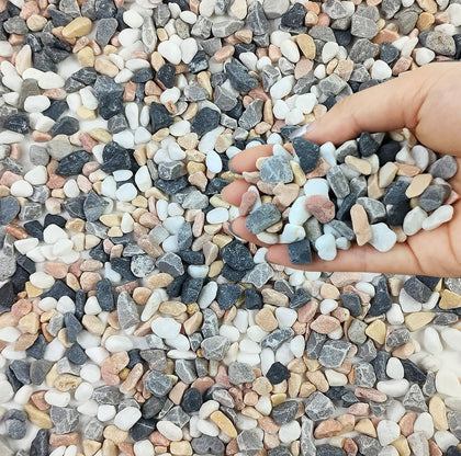 FANTIAN succulent pebbles, 3/8-inch mix color, ideal for indoor plant drainage and decor