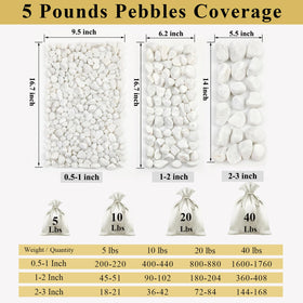 FANTIAN terrarium decor white pebbles brighten terrariums