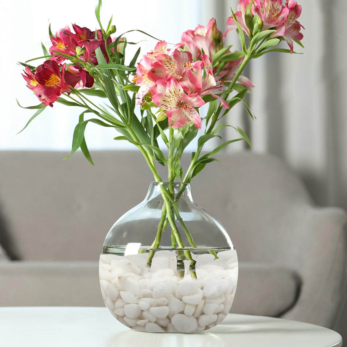 FANTIAN white pebbles offer versatile decor for bowls and terrariums.