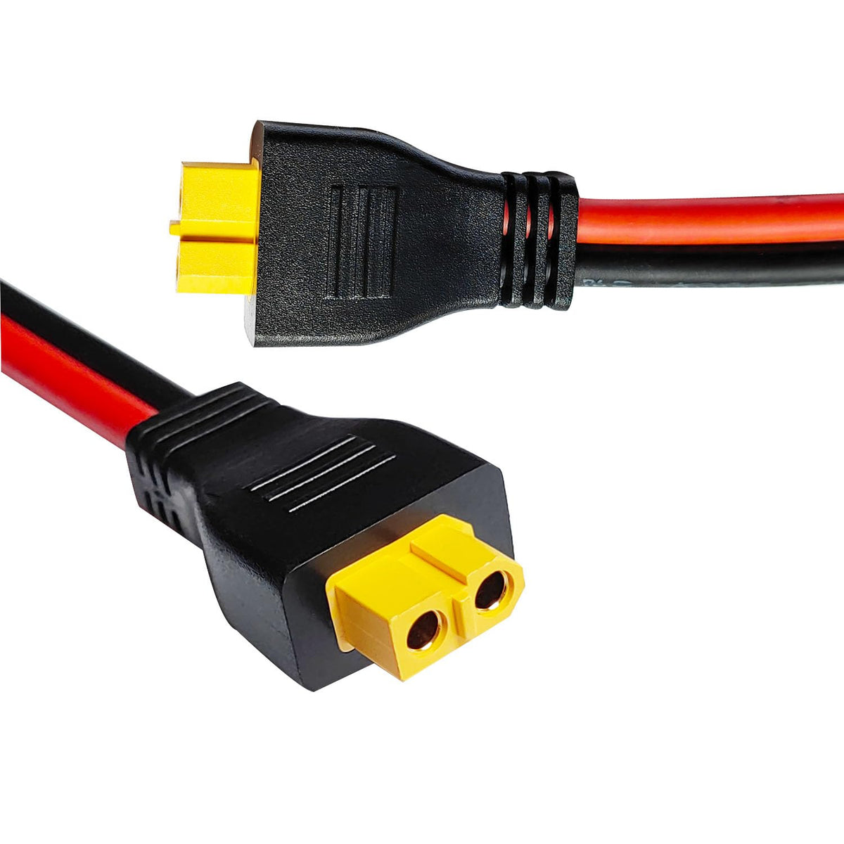 Faoyliye XT60 assembly showing 10AWG main and 12AWG branch wires