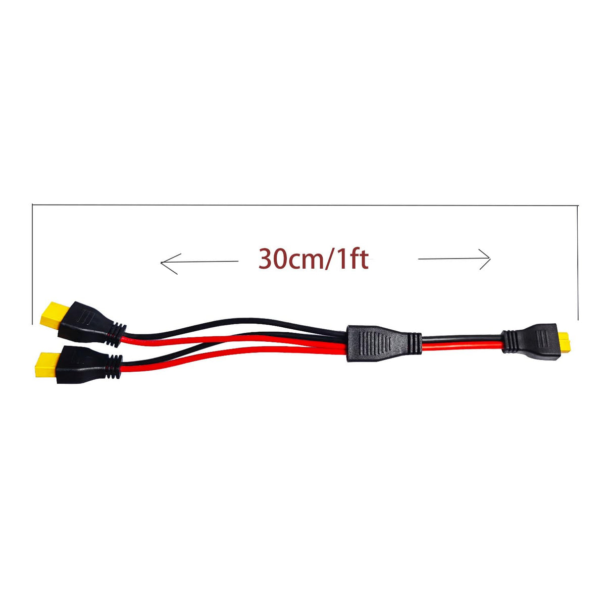 Faoyliye 30 cm XT60 extension cable in action for solar panels