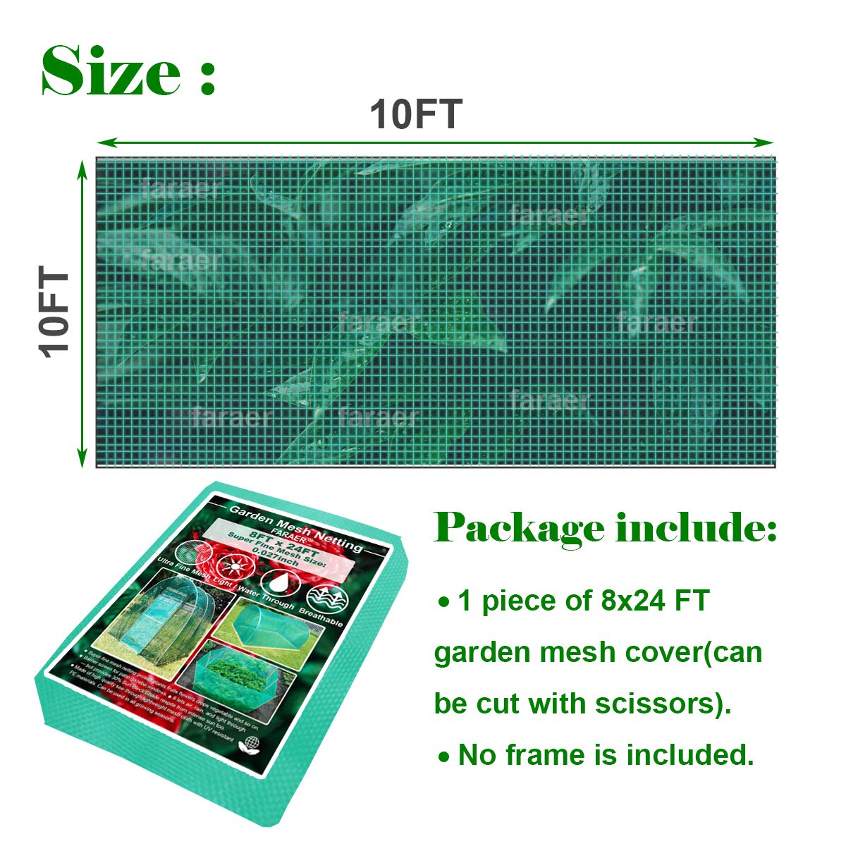 FARAER netting lets air and moisture reach plants