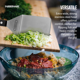 Farberware Pro Wide Turner dishwasher safe for easy cleanup