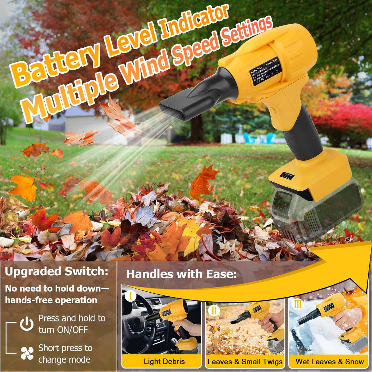 Fargarloo leaf blower-3-speeds lets you tailor performance