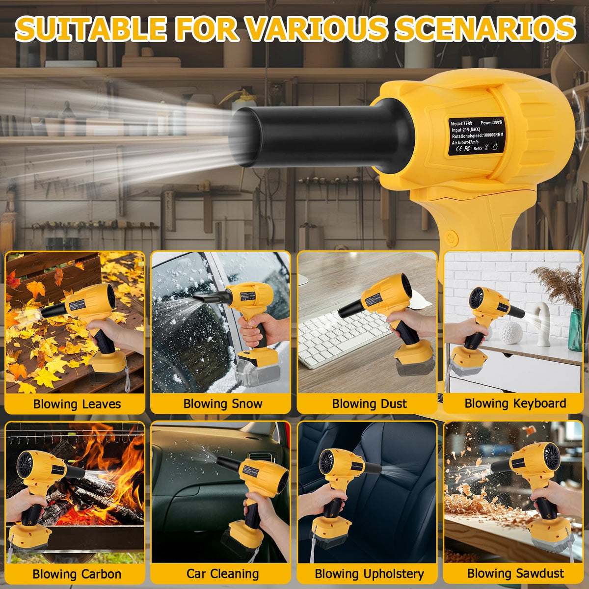 Fargarloo leaf blower-comfort-grip reduces vibration during use