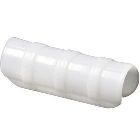 Farm Plastic Supply greenhouse clamp securing plastic to 1in ABS pipe for a durable hold.