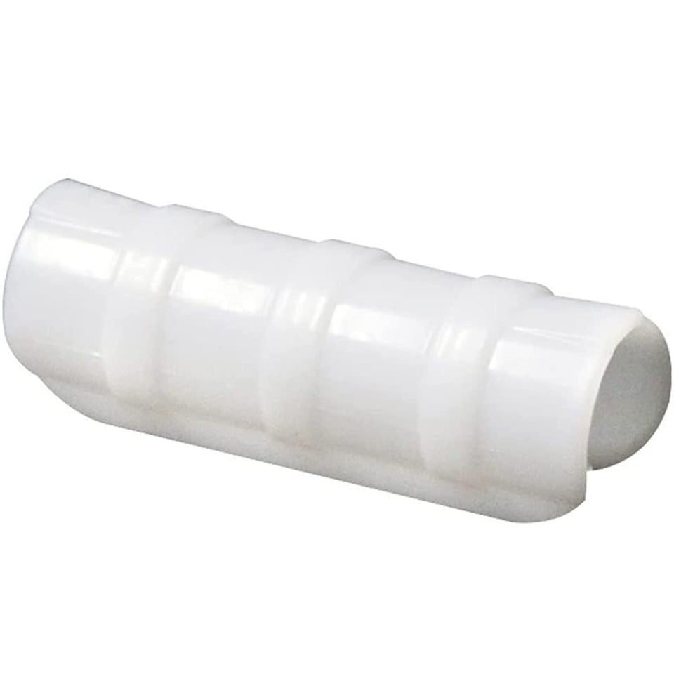 Farm Plastic Supply greenhouse clamp close-up showing secure hold on plastic.