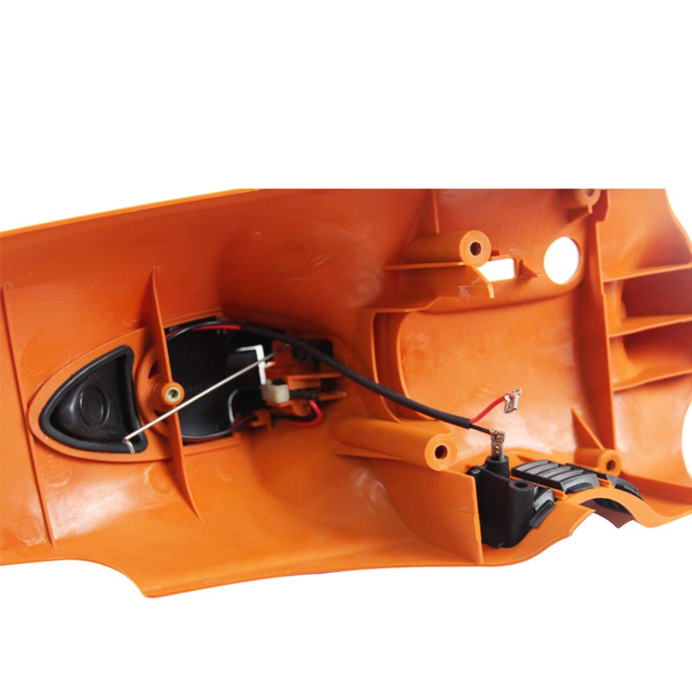 Farmertec shroud top cover attached to TS410/TS420 for precise fit.