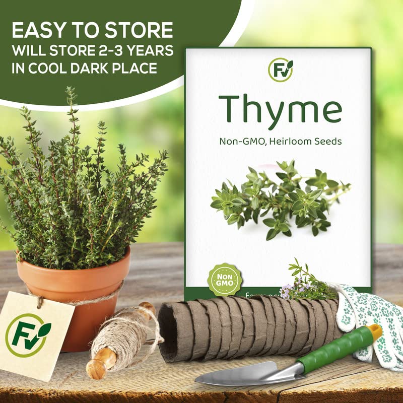 Farmervalley Thyme seeds untreated USA-grown for fresh cooking.