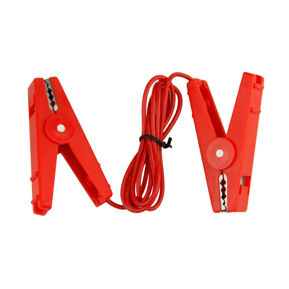 Farmily Jumper Leads Wire with 37in red cable for portable fencing setup.