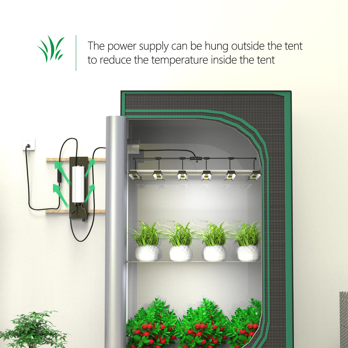 4x4ft coverage with even light distribution across a plant bed