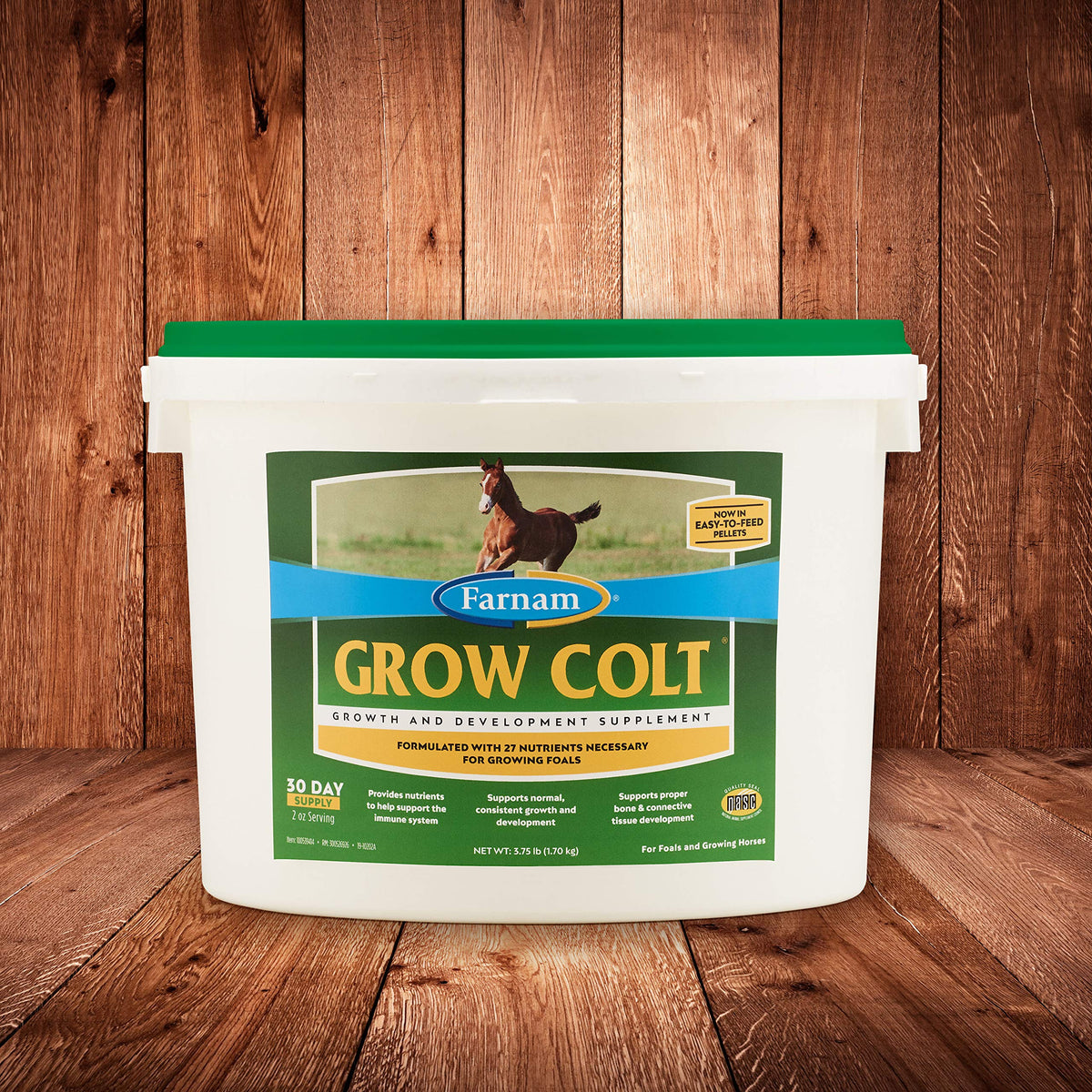 Farnam Grow Colt supplement pellets support healthy bone growth in foals