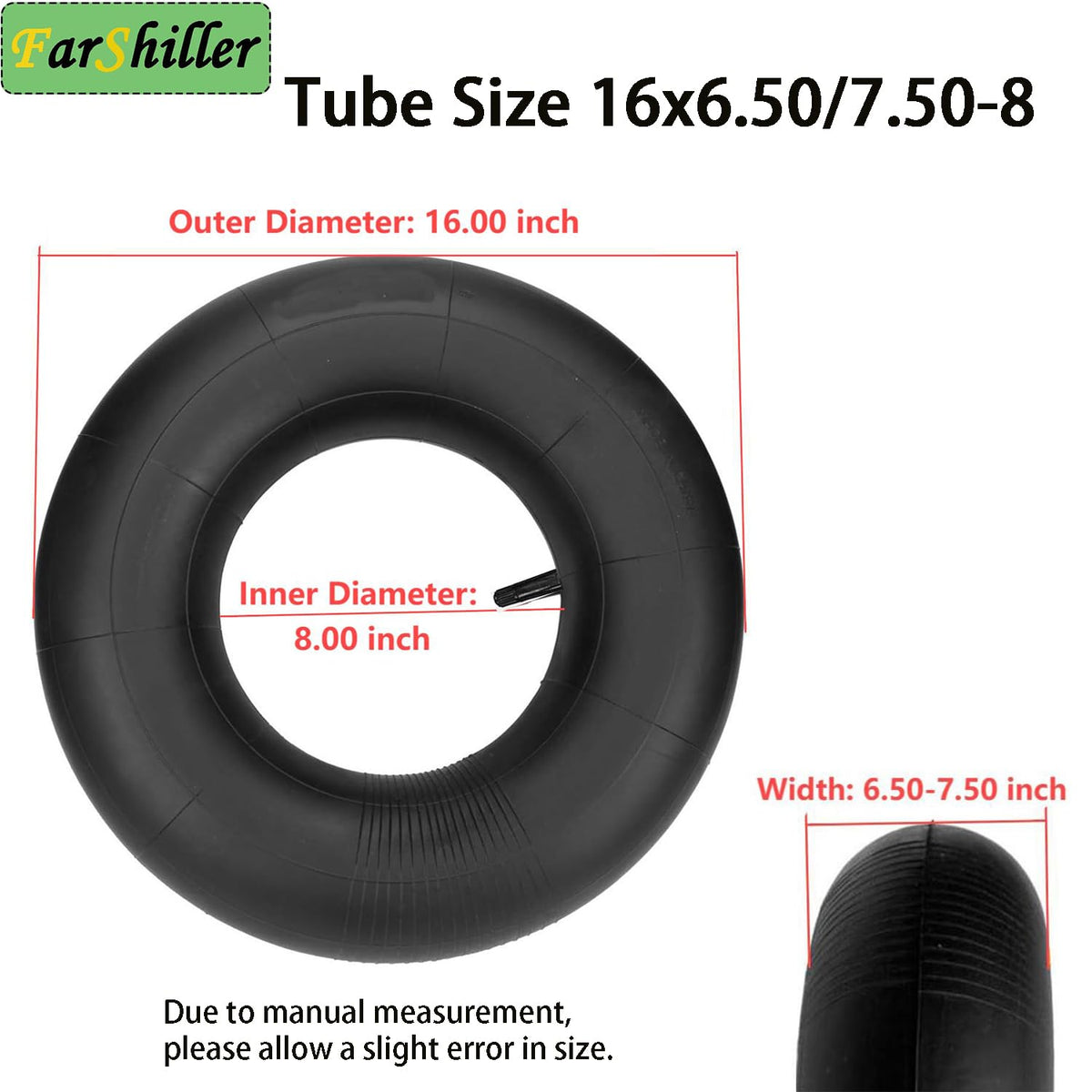FarShiller inner tube installed on a lawn mower for quick replacement.