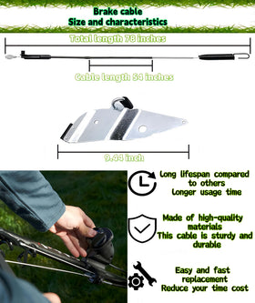 Fascinatte 133-8158 brake cable on mower showing compatibility
