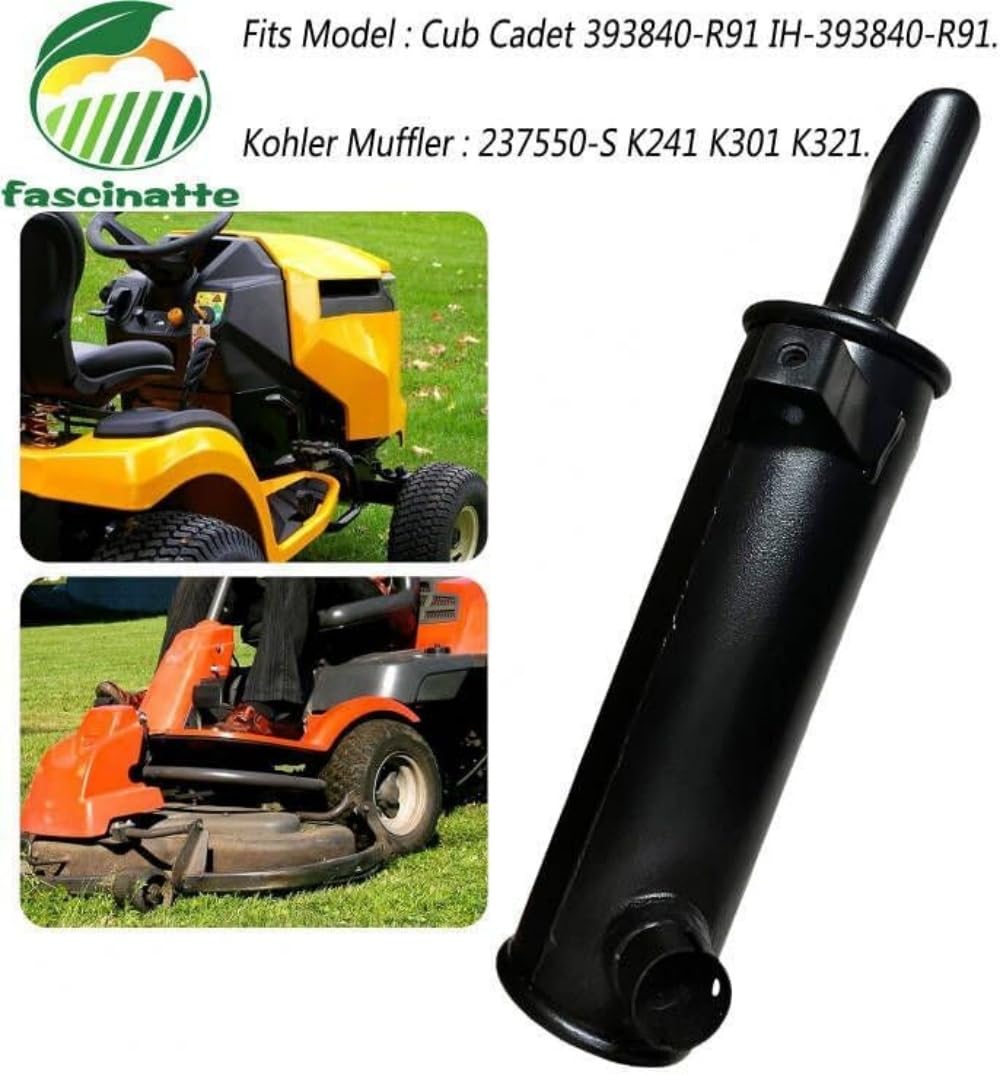 Fascinatte Cub Cadet tractor muffler replacement for quieter mowing sessions