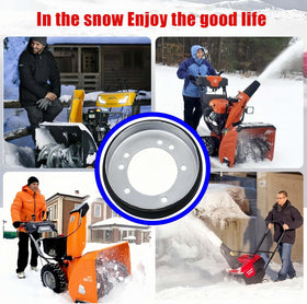 Fascinatte friction drive disc in use during snow removal on a tough job.