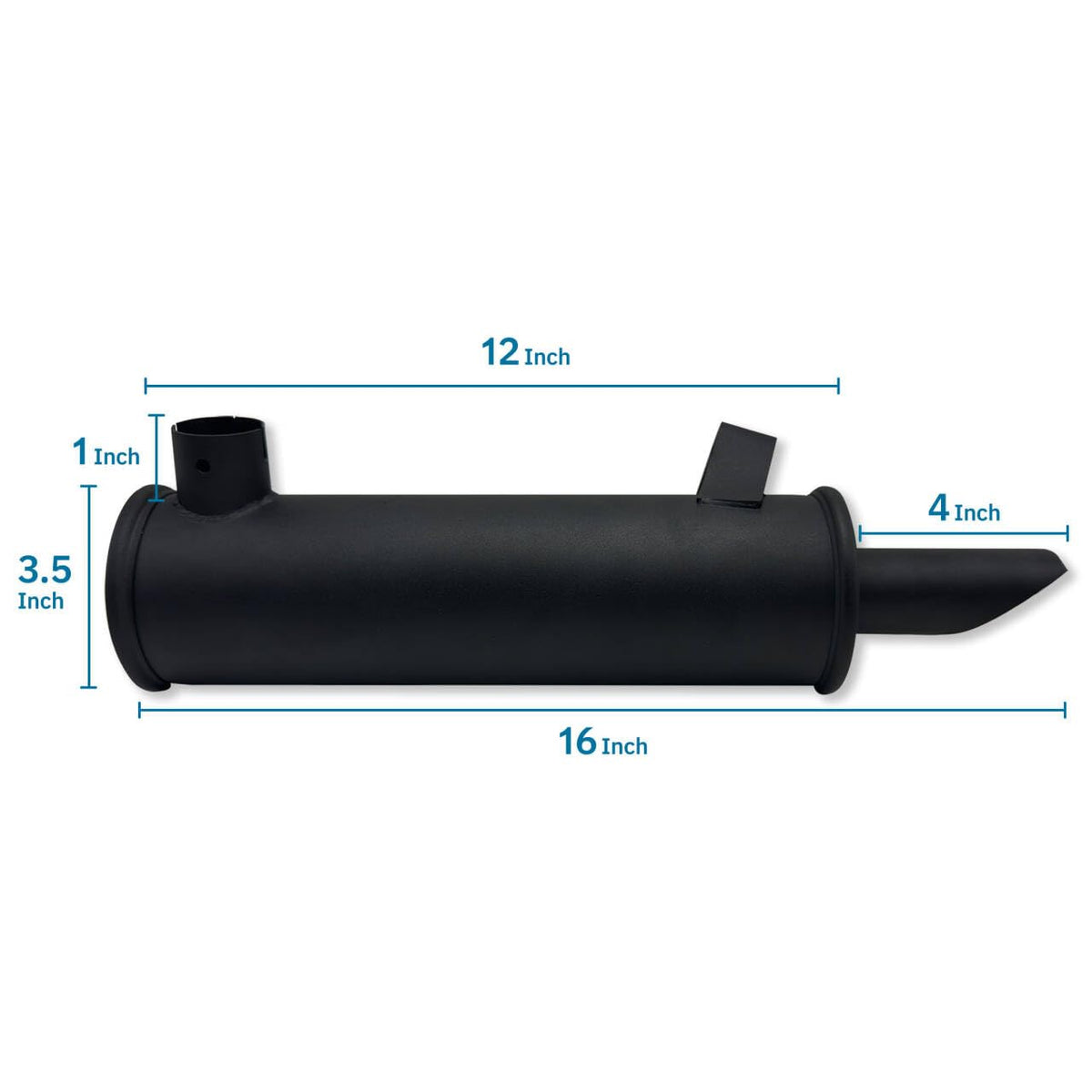 Fascinatte muffler for Kohler K301 fits standard inlet/outlet for easy installation