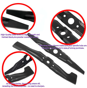 Fascinatte mulching blade with powder-coated coating for safety and longevity.