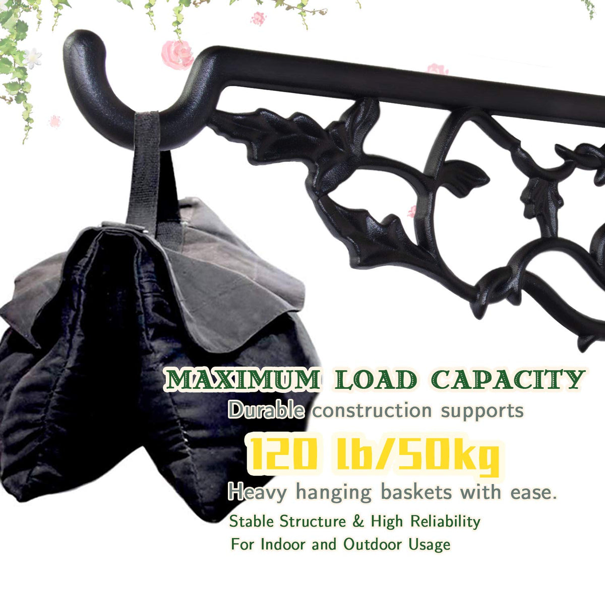 Fashion&cool hand-forged aluminum hanger emphasizes durability and weather resistance for outdoors.