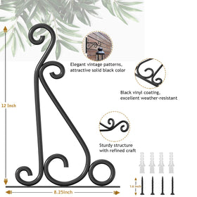 Fashion&cool heavy-duty iron plant hanger provides secure outdoor displays.