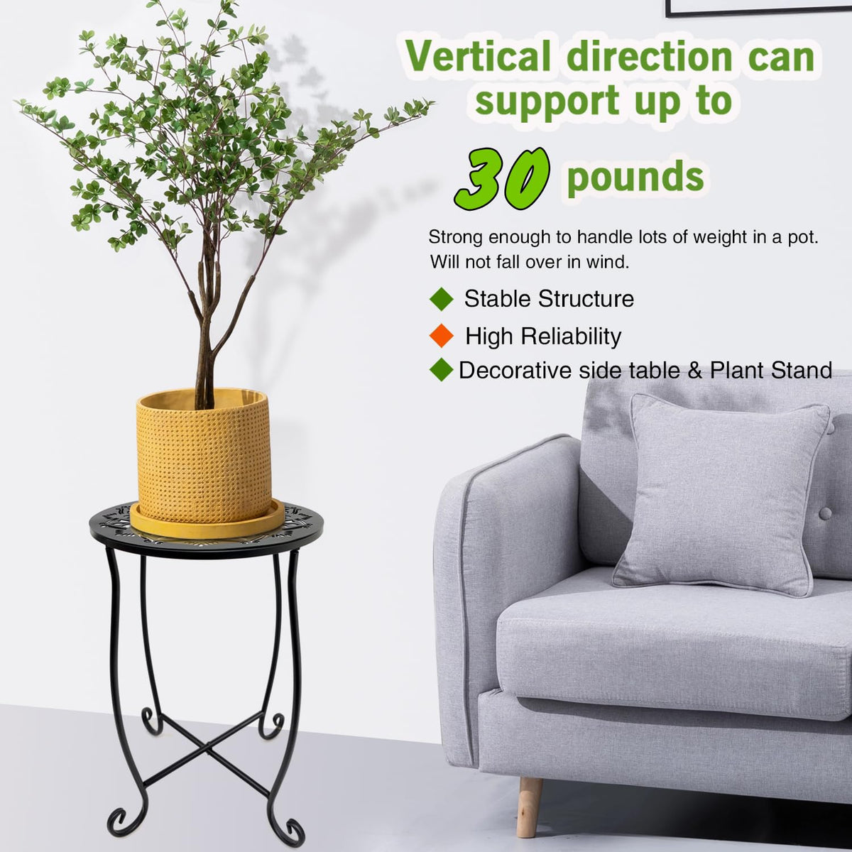 Fashion&cool classic plant stand styling for garden corners.