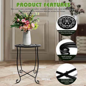 Fashion&cool round table with rust-proof coating supports all-weather use.