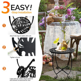 Fashion&cool patio side table doubles as a plant stand indoors or outdoors