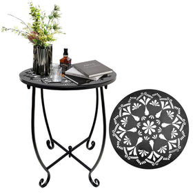 Fashion&cool patio side table with round top, ideal for outdoor lounging