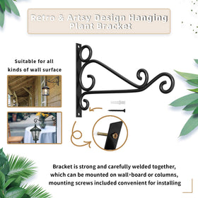 Fashion&cool rust-resistant finish bracket for lasting outdoor garden displays.