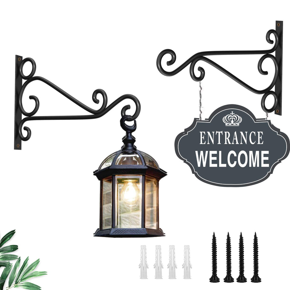 Fashion&cool wall hanging bracket with retro rose seedling design for stylish indoor-outdoor decor.