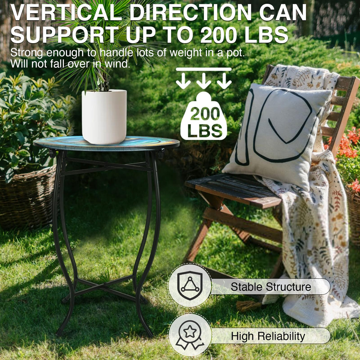 Fashion&cool quick-assembly side table installs in minutes.