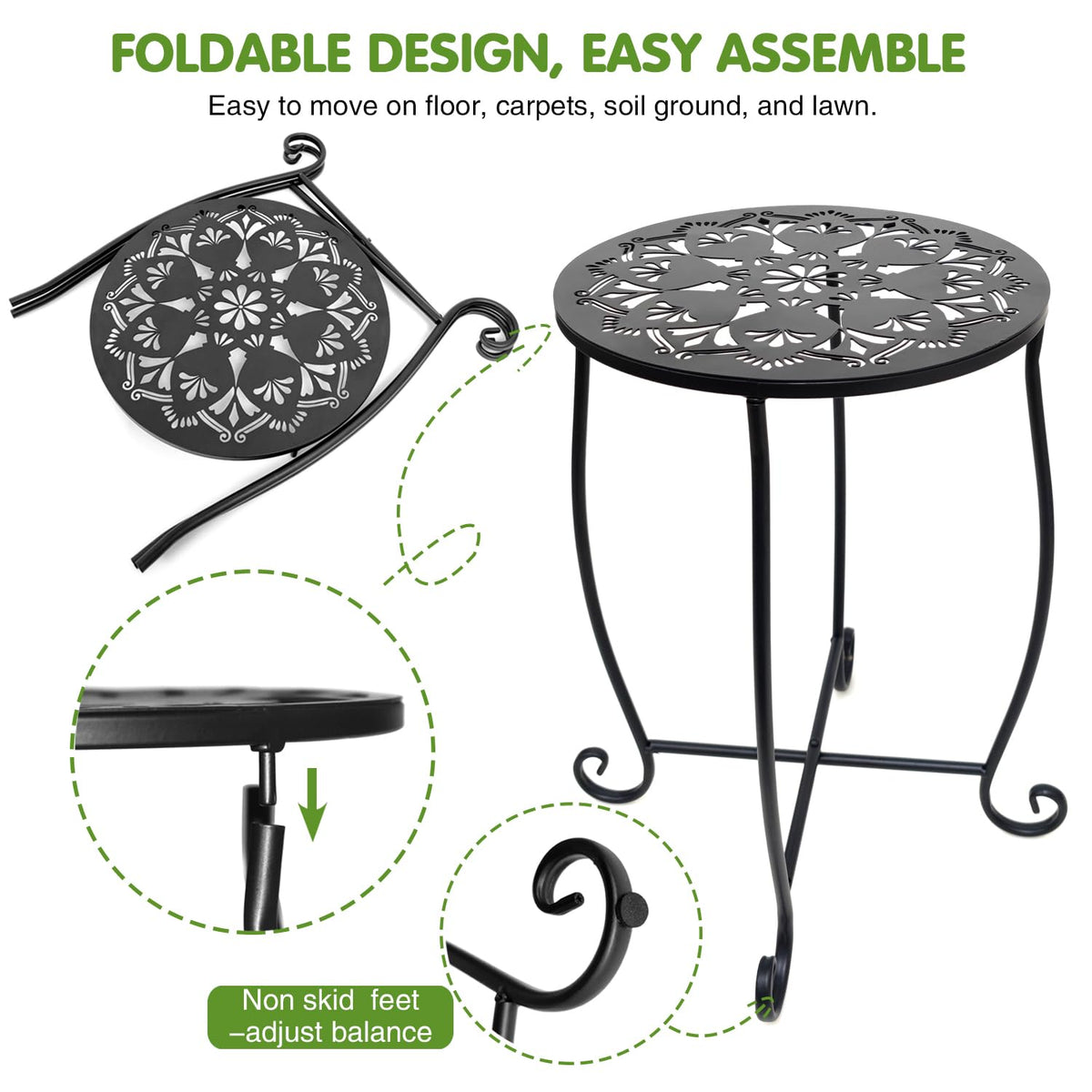 Fashioncool two-pack patio side tables for coordinated outdoor spaces.