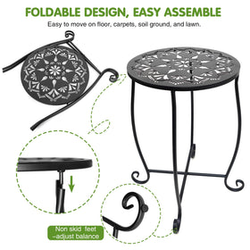 Fashioncool two-pack patio side tables for coordinated outdoor spaces.